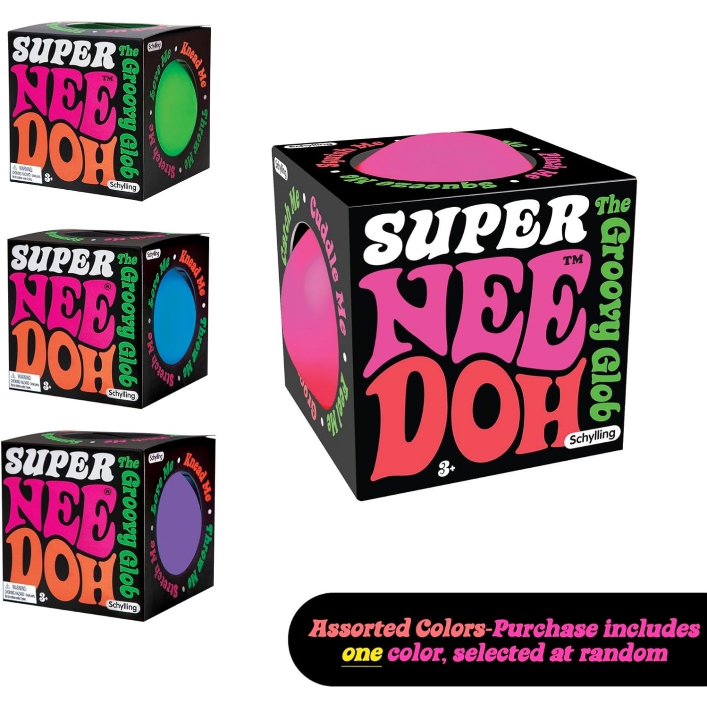 Super NeeDoh - Jumbo Stress Ball - 4.5'' - Assorted - Image 2